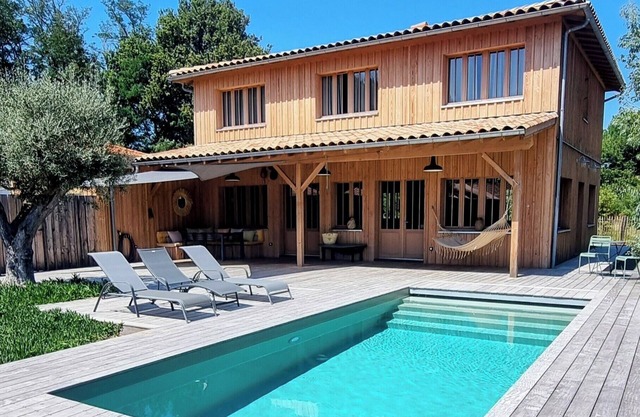 Family Wooden House 10min From Contis Plage