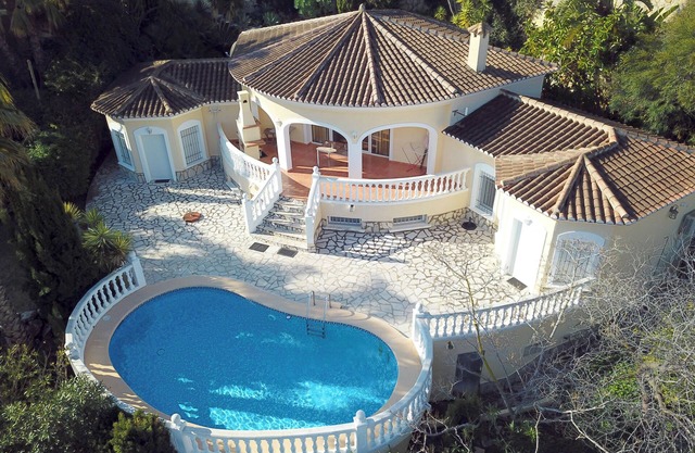Fantastic villa with private pool and panoramic views of the Mediterranean.