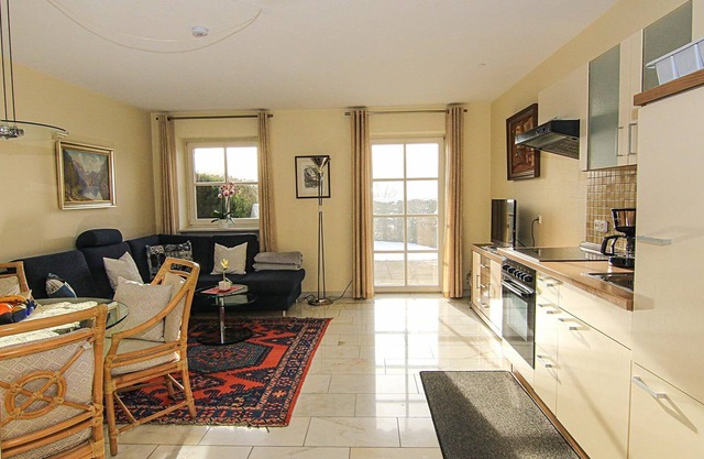 Ferienwohnung für 1 bis 3 Personen, 45 qm, mit separatem Schlafzimmer, Wohn-/Schlafraum und Terrasse
