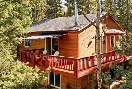 Forest Cabin with Deer, Wrap Deck, Close to Fossil Beds, Colorado Wolf and Wildlife Center