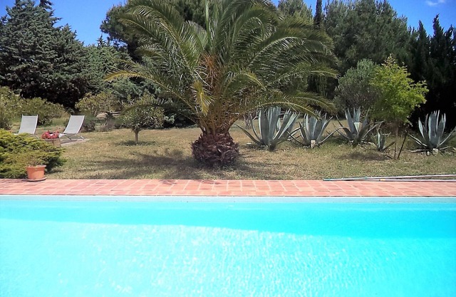 Former sheepfold with swimming pool, among the pines, near the sea.