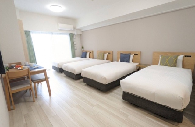 Fourth room 4 single beds Standard plan Namba/Osaka Ōsaka