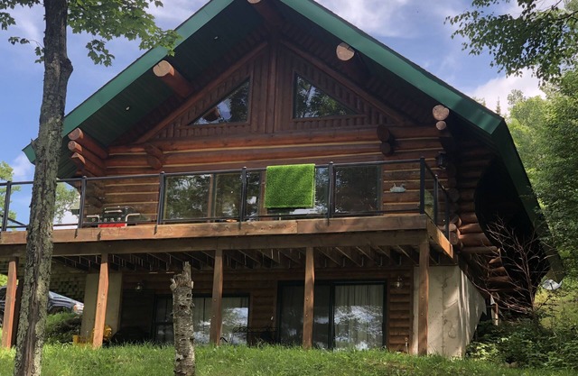 Full Log Home On Private Lake Close To Town, Snowmobile Trails, & Golf Course