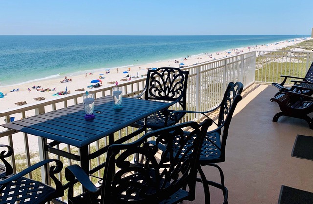 Gulf Front: Beautiful Luxury Corner Unit: Wrap-Around Balcony