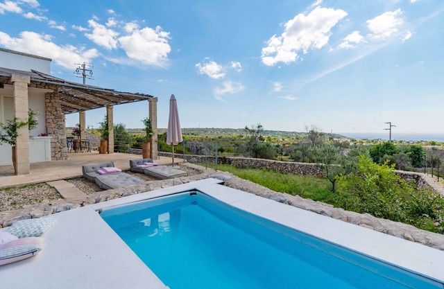 Hilly Trullo with Sea View