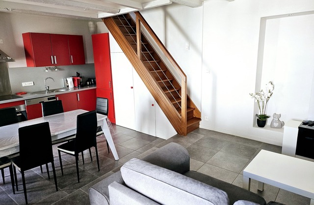 House near the center, close to the port