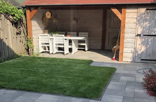 House with a sunny garden