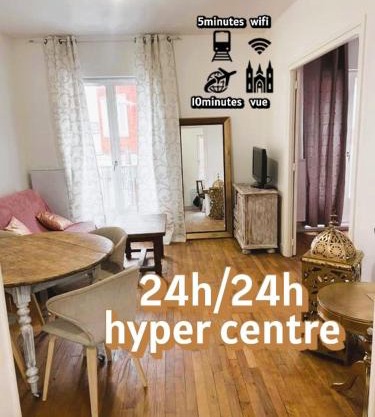 Iago city,appartement spacieux 2 chambres, hyper centre, aéroport et gare à proximité