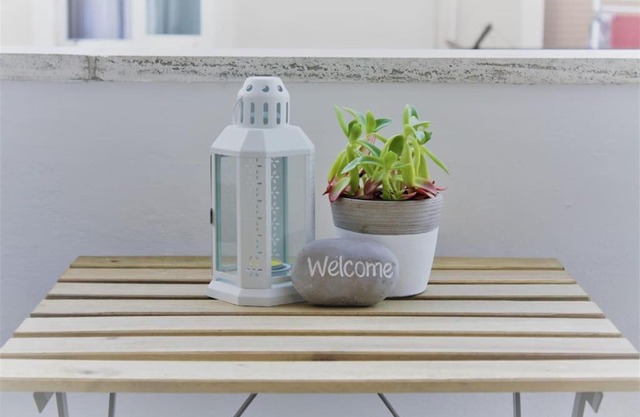 In the center a stone's throw from the sea