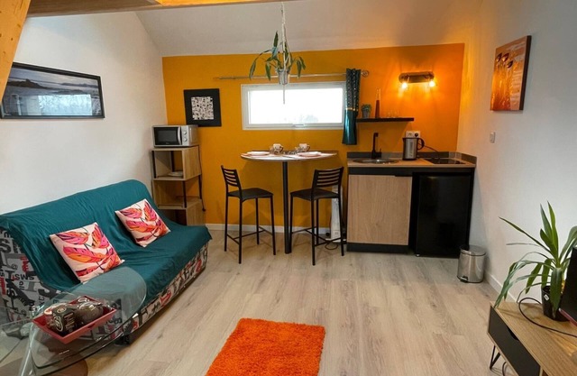 Independent studio with mezzanine