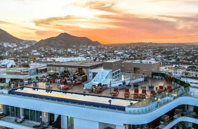 King Bed | Hot Tub on Balcony | Sunset/Marina View | Medano Beach Cabo San Lucas