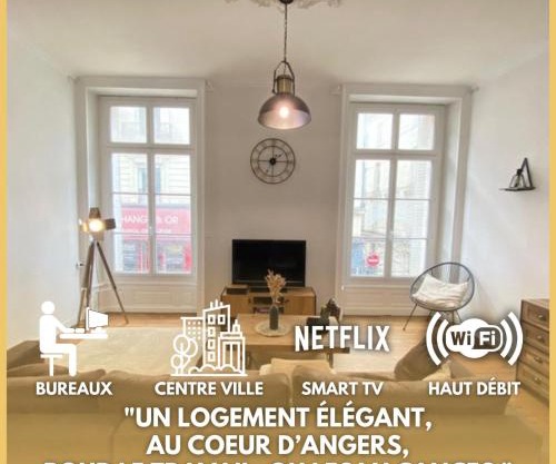 L'Appartement Privilège - 4 chambres - Coeur d'Angers, Spacieux et Élégant