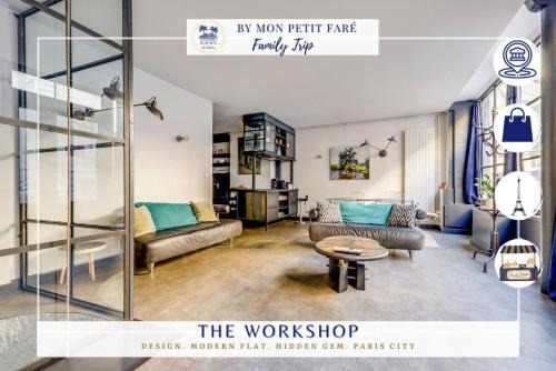 L'Atelier - Loft rénové en souplex - Tour Eiffel