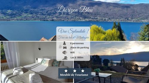 L'Horizon Bleu, Splendide vue sur le Lac Annecy, à 3mn du Lac