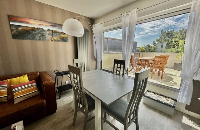 La mouette rieuse, terrace, sea view, beach access