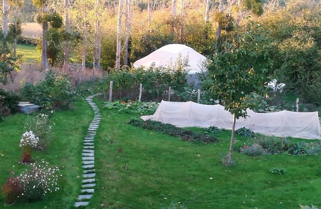 La yourte au fonds du jardin