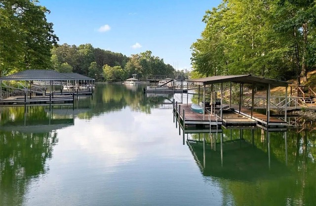 Lake Keowee Waterfront Retreat with Private Dock Nestled in a Deep Water Cove