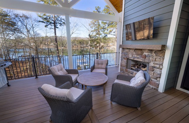 Lakefront NEW BUILD on pristine Lake Keowee w/game room & double-decker dock!