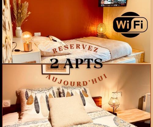 Le Duo Forézien - 2 Apts au RDC côte à côte - Proche gare et centre - Wifi