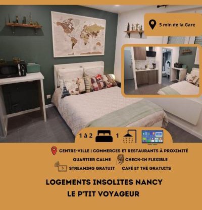 Le Petit Voyageur 5 min de la Gare & Nancy Thermal Logements Insolites Nancy