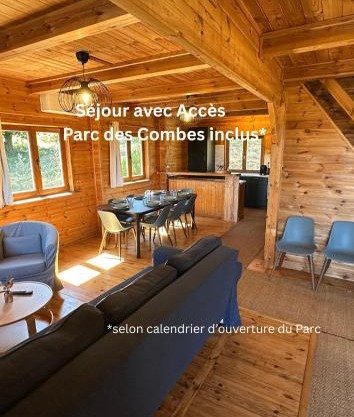 Lodge du Parc des Combes avec Accès Parc inclus selon calendrier ouverture Parc