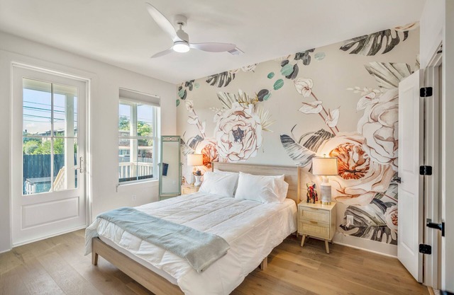 Lux Ocean Escape: Walk to Beach, Backyard Oasis, King Bed, Bunks & Hot Tub!