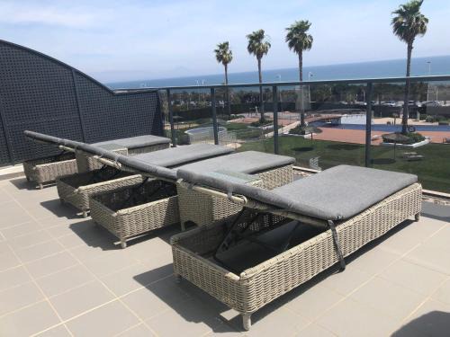 luxury beachfront penthouse with sunroof terrace