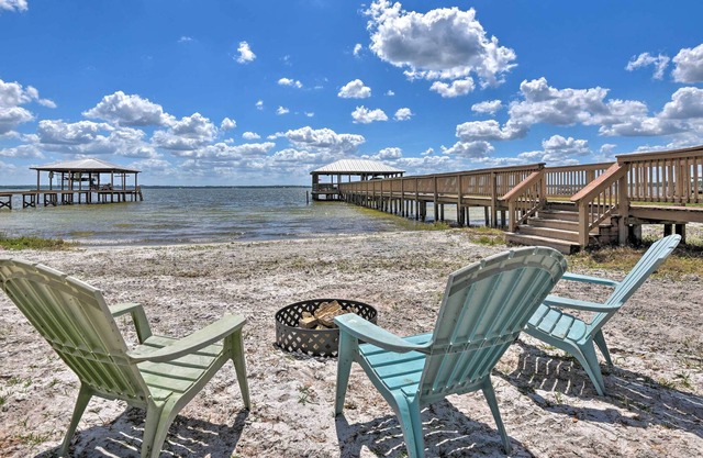 Luxury Lake Weir Beach Retreat w/ Private Dock!