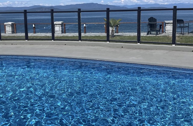 Luxury ocean front home with a heated pool and hot tub