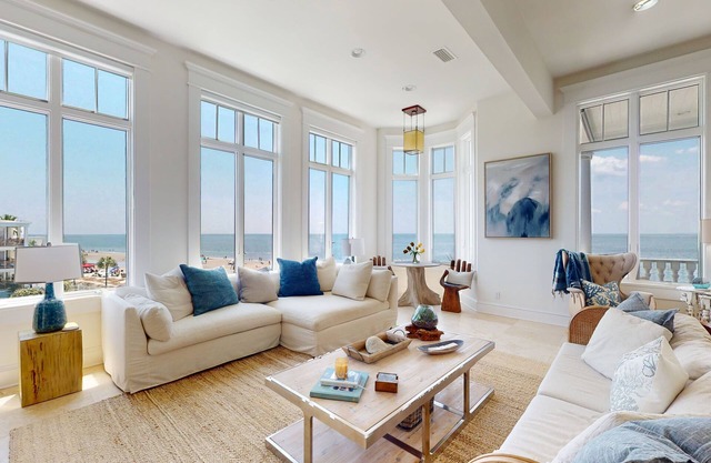 Luxury Oceanfront Condo with stunning views and firepit! Walk to Pier Village!
