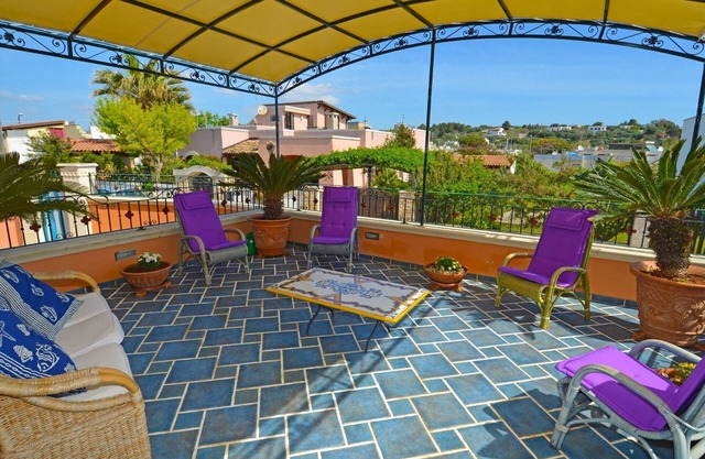 Luxury villa with large terrace overlooking the sea and a few steps from the sea