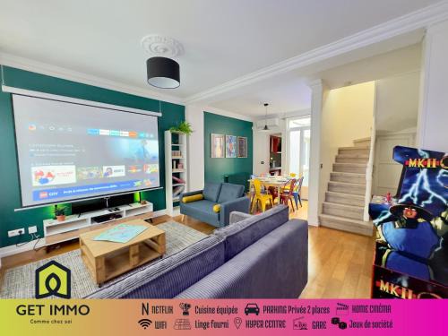 Maison 3ch - Cinéma - Game Room - Parking - Gare