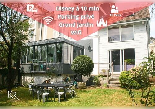 Maison tout confort proche Disneyland avec Jardin, BBQ & parking privé