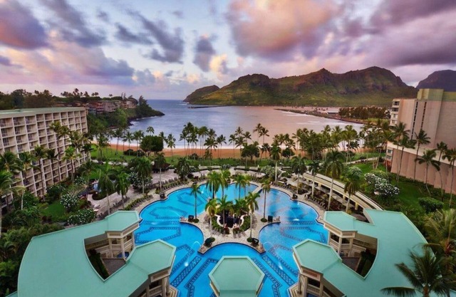 Marriott Kauai Beach Club 1 bed 2 bath Villa, Family Friendly Oceanfront Resort