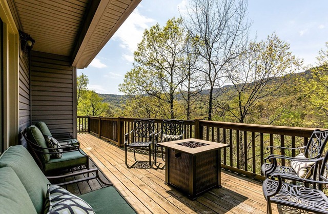 Mountain Retreat with Game Table, Fire Pit & Dual Decks