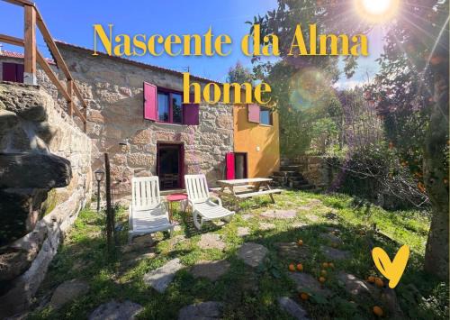 Nascente home place in nature next to a waterfall