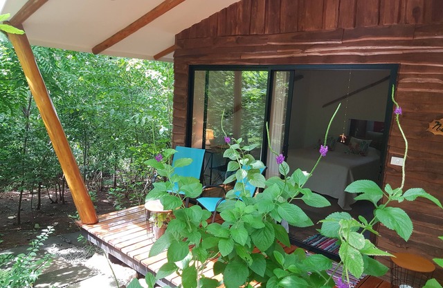 Nature lodge for 6 people. Comprising 3 bungalows with swimming pool.