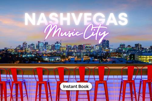 New NashVegas Downtown Rooftop City Views 13Beds