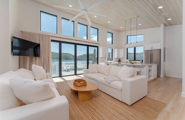 NEW! Over the Lake Waterfront Home with Boat Access