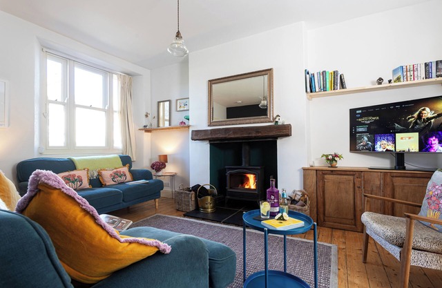 NEW! Stylish period cottage near town with log burner, parking, garden.