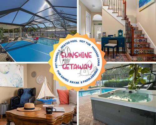 NEW Sunshine Getaway Heated Pool Hot Tub Games Villa
