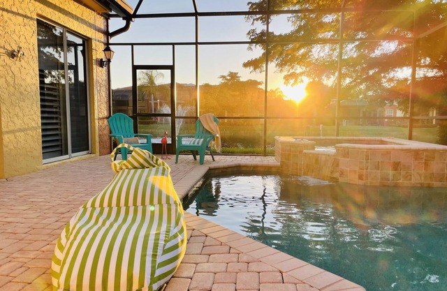 NEW! Villa at Rapallo! Lakeview! Walk to Coconut Point Mall. Private pool. Gated