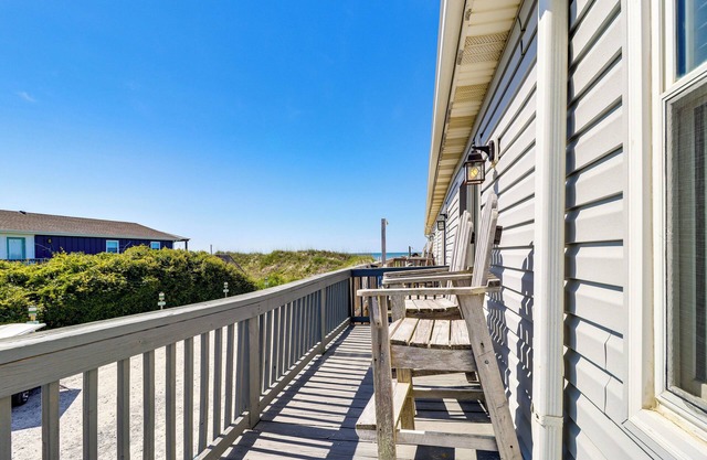 Oak Island Condo w/Ocean View: Steps to Beach!