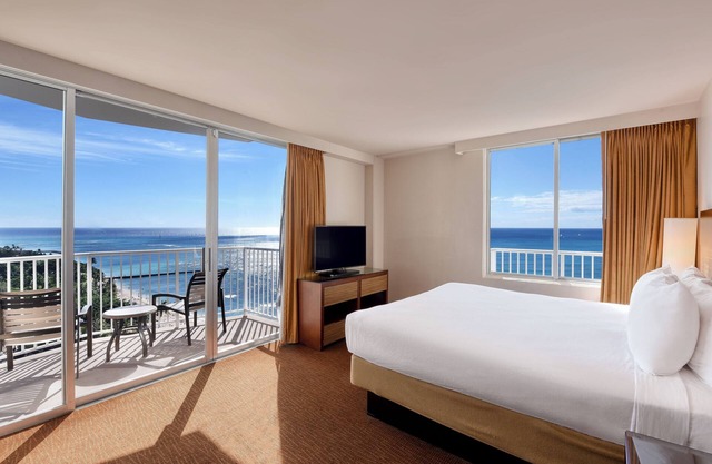 Ocean Front Corner King Room at Park Shore Waikiki