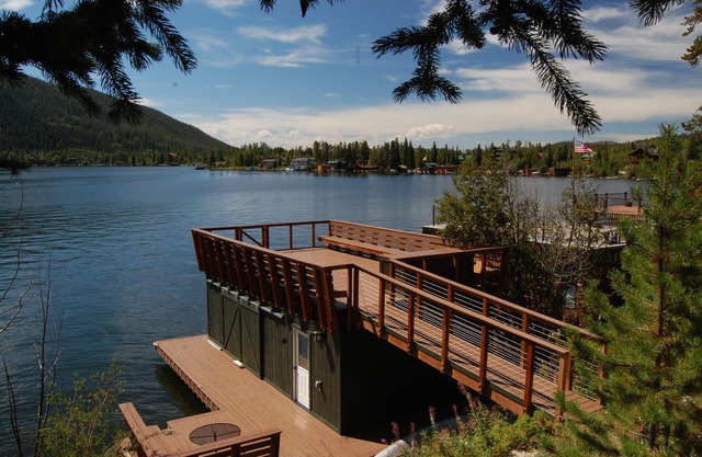 Original charmer with expansive waterfront deck, dock, fireplace - walkable area