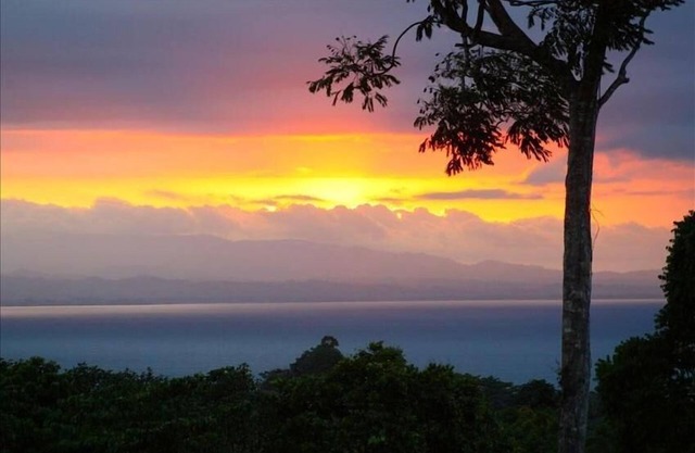 Overlooking the foothills of Pilon and crystal blue waters of the Golfo Dulce.