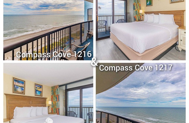 Oversized 6BR Multi-Unit Suite-Oceanfront Compass Cove 1216 and 1217
