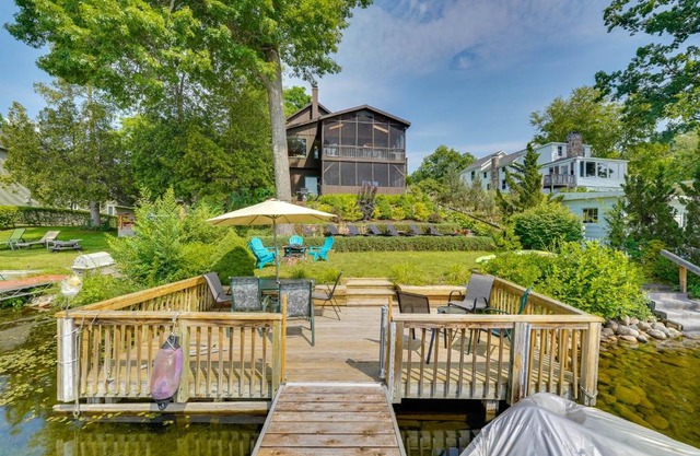 Porch and Views Queensbury Three Family Lakehouse