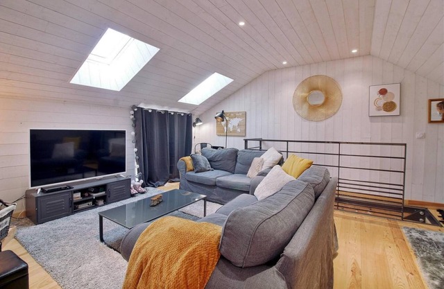 Pretty village barn tastefully decorated