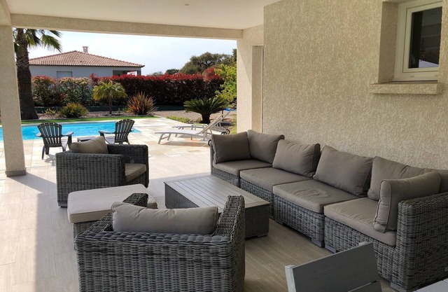 Private room with pool access